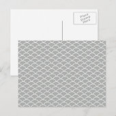 Graue Fischskala Postkarte (Vorne/Hinten)