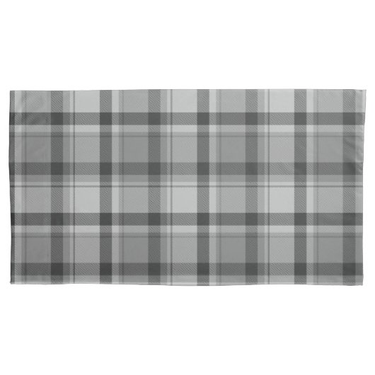 Graue Flannel Print Single Pillowcase, King Size Kissenbezug (Vorderseite)