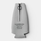 Graue Flasche für die Handelsmarke Cooler Flaschenkühler (Rückseite)