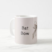 Graue Fledermaus-Bogen Halloween Kaffeetasse (Vorderseite Links)