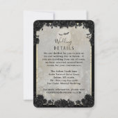 Graue Fledermäuse Gothic Halloween Matching Wed De RSVP Karte (Vorderseite)