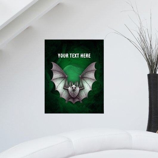 Graue Fledermausflügel spreizen sich in einer unhe Poster