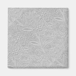 Graue floral geprägte Optik Magnet