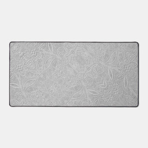 Graue floral geprägte Optik Schreibtischunterlage