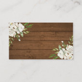 Graue florale Chic Baby Dusche Windeln Raffel Tick Begleitkarte (Rückseite)