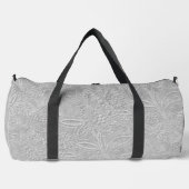 Graue florale geprägte Optik Duffle Bag (Vorderseite)