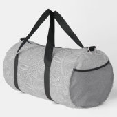 Graue florale geprägte Optik Duffle Bag (Rechte Ecke)