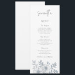 Graue Florals Wedding Menu Card mit Gast Name Einladung<br><div class="desc">Graue Florals Wedding Menu Card mit Gast Name. Verfügbar in digitaler Form und gedruckt. Eine großartige Alternative zu Platzkarten beim Hochzeitsessen oder beim Probe-Dinner mit dem Namen Ihres Gastes auf der Speisekarte. Dieses moderne Design lässt sich einfach mit Ihrem Gast und Ihren Menüdetails personalisieren. Sie können auch Text und Hintergrundfarbe...</div>