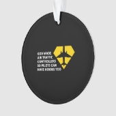 Graue Fluglotsen, damit der Pilot Ornament (Vorderseite)