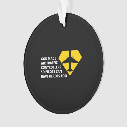 Graue Fluglotsen, damit der Pilot Ornament (Vorderseite)