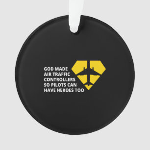 Graue Fluglotsen, damit der Pilot Ornament