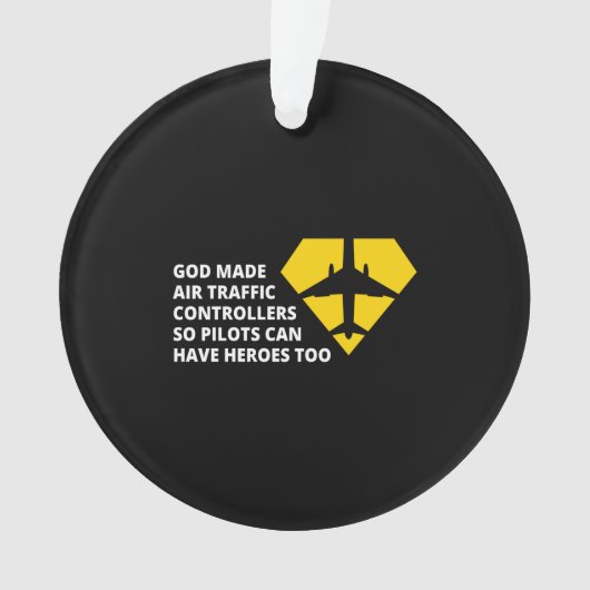 Graue Fluglotsen, damit der Pilot Ornament (Vorderseite)