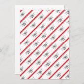 Graue Flugzeug Red Lines Flugzeug Pilot Flugzeug Dankeskarte (Vorne/Hinten)