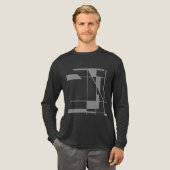 Graue Formen Linien MCM inspiriert Geometric Abstr Tri-Blend Shirt (Volle Vorderseite)