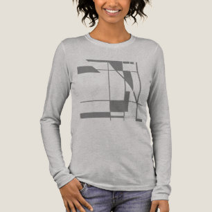 Graue Formen Linien MCM-inspirierte geometrische A Tri-Blend Shirt