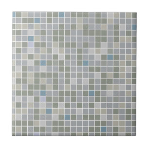 Graue Foto-Tile mit kleiner oder großer Keramik Fliese
