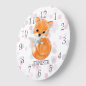 Graue Fox-Kinderzimmer-Decke-Uhr Große Wanduhr (Winkel)