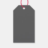 Graue frohe Weihnachtsgeschenke | Weihnachtsbaum Geschenkanhänger (Rückseite)