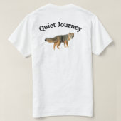 Graue Fuchs Grafik T-Shirt - Leise Reise (Design Rückseite)