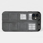 Graue Funny Phone Booth Call Box Case-Mate iPhone Hülle (Rückseite (Horizontal))