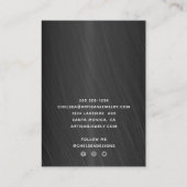Graue Fußhalskette für das Logo "Social Media" Visitenkarte (Rückseite)