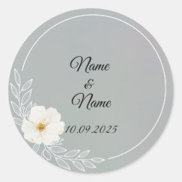 Graue Gabe-Aufkleber Runder Aufkleber