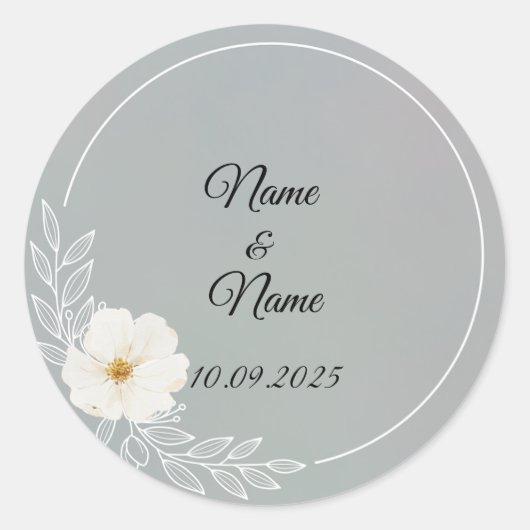 Graue Gabe-Aufkleber Runder Aufkleber (Vorderseite)