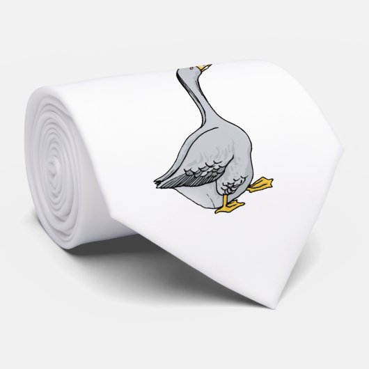 Graue Gans Krawatte (Gerollt)