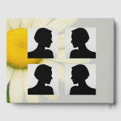 Graue Gänseblümchen Trauer Gästebuch (Rückseite)