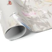 Graue Gärten Chinoiserie Wrapping Paper Geschenkpapier (Rolleneckpunkt)