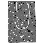 graue Geburtstagssterne Mittlere Geschenktüte (Rückseite)