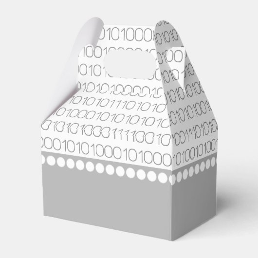 Graue Geek Chic Binary Code Gevor Boxes Geschenkschachtel (Rückseite)