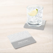 Graue Geek Chic Binary Code Paper-Untersetzer Rechteckiger Pappuntersetzer (Vor Ort)