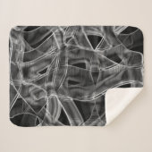 Graue, gekrümmte Bänder, kontrastiert mit geprägte Sherpadecke (Vorderseite (Horizontal))