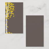 Graue gelbe Aspen-Baum-Visitenkarten Visitenkarte (Vorne/Hinten)