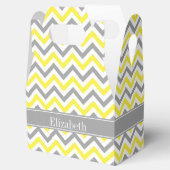 Graue gelbe dunkelgraue LG Zickzack-Graue Bezeichn Geschenkschachtel (Geöffnet)