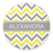 Graue gelbe dunkelgraue LG Zickzack-Graue Bezeichn Keramikknauf (Vorderseite)