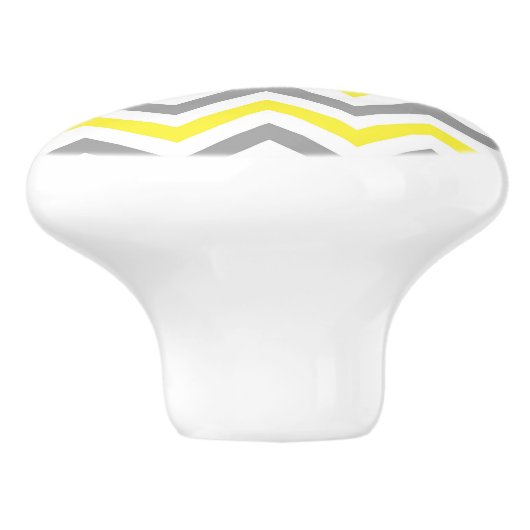 Graue gelbe dunkelgraue LG Zickzack-Graue Bezeichn Keramikknauf (Seitenansicht)