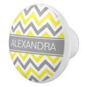 Graue gelbe dunkelgraue LG Zickzack-Graue Bezeichn Keramikknauf (Rechts)