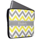 Graue gelbe dunkelgraue LG Zickzack-Graue Bezeichn Laptopschutzhülle (Vorne Rechts)