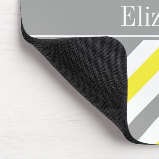 Graue gelbe dunkelgraue LG Zickzack-Graue Bezeichn Mousepad (Ecke)
