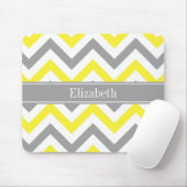 Graue gelbe dunkelgraue LG Zickzack-Graue Bezeichn Mousepad (Mit Mouse)