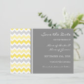 Graue gelbe Hochzeit Speichern Sie die Datumskarte Save The Date (Stehend Vorderseite)