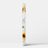 Graue gelbe Hummel Eukalyptus Leaf Case-Mate iPhone Hülle (Rückseite / Links)