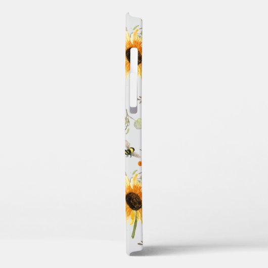 Graue gelbe Hummel Eukalyptus Leaf Case-Mate iPhone Hülle (Rückseite / Links)