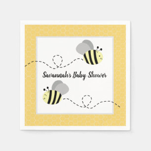 Graue Gelbe Hummel Individualisiert Serviette