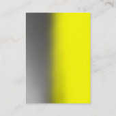 Graue, gelbe Monogramm-Visitenkarte Visitenkarte (Rückseite)