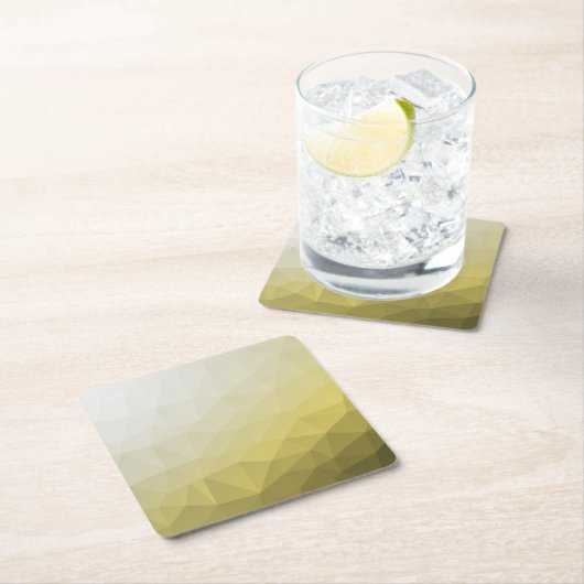 Graue gelbe ombre Mesh cool elegantes Muster Rechteckiger Pappuntersetzer (Vor Ort)