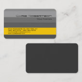 Graue, gelbe Streifen-Visitenkarte an der Ecke Visitenkarte (Vorne/Hinten)