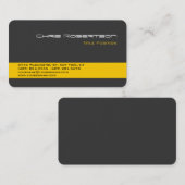 Graue, gelbe Streifen-Visitenkarte an der Ecke Visitenkarte (Vorne/Hinten)